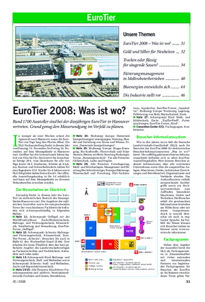 Landwirtschaftliches Wochenblatt EuroTierEuroTier Unsere Themen EuroTier 2008 – Was ist wo?