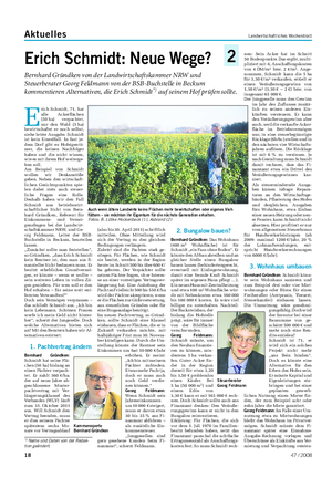 Aktuelles Landwirtschaftliches Wochenblatt Erich Schmidt: Neue Wege?