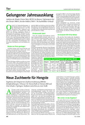 Tier Landwirtschaftliches Wochenblatt Gelungener Jahresausklang Auktion der Rinder-Union West (RUW) in Hamm / Spitzenpreis bei den Färsen 3000 !