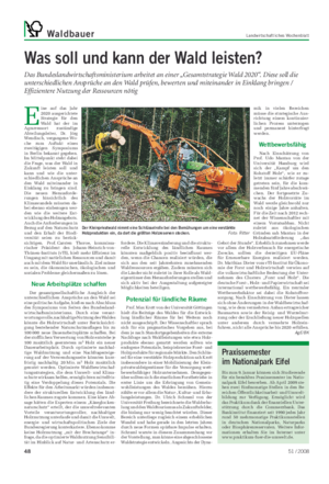 Waldbauer Landwirtschaftliches Wochenblatt Was soll und kann der Wald leisten?