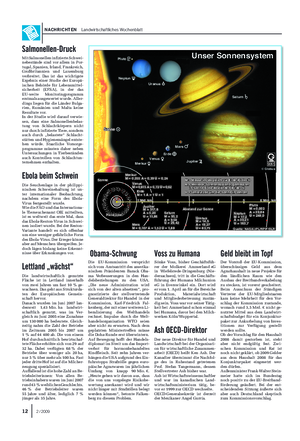 NACHRICHTEN Landwirtschaftliches Wochenblatt Uranus Neptun Saturn Jupiter Mars Erde Venus Merkur SonneSonneSonne Pluto 1 Mrd.