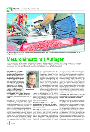 PFLANZE Landwirtschaftliches Wochenblatt WOCHENBLATT: Endlich hat das Bundesamt für Verbrau- cherschutz und Lebensmittelsi- cherheit (BVL) am 9.