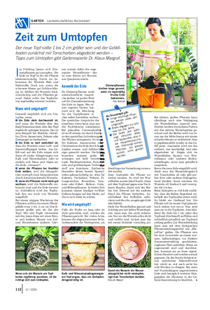 GARTEN Landwirtschaftliches Wochenblatt für die Topfpflanzen si- cher selbst herstellen wollen.