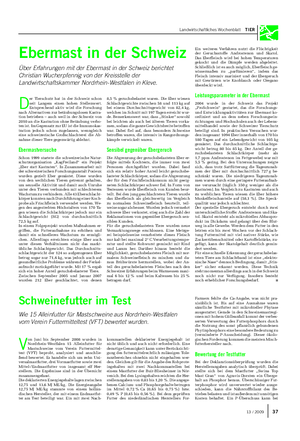 Landwirtschaftliches Wochenblatt TIER V on Juni bis September 2008 wurden in Nordrhein-Westfalen 15 Alleinfutter für Mastschweine vom Verein Futtermittel- test (VFT) beprobt, analysiert und anschlie- ßend bewertet.
