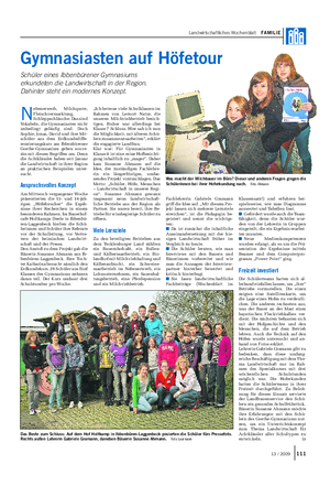 Landwirtschaftliches Wochenblatt FAMILIE Gymnasiasten auf Höfetour Schüler eines Ibbenbürener Gymnasiums erkundeten die Landwirtschaft in der Region.