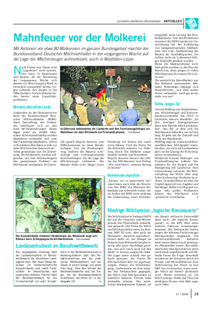 Landwirtschaftliches Wochenblatt AKTUELLES Am vergangenen Dienstag fand der Landesentscheid im Berufs- wettbewerb der Deutschen Land- jugend statt.