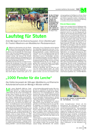 Landwirtschaftliches Wochenblatt TIER M it einem Handgriff effektiven Vogel- schutz betreiben – so lässt sich mit we- nigen Worten das Feldlerchenprojekt „1000 Fenster für die Lerche“ beschreiben.