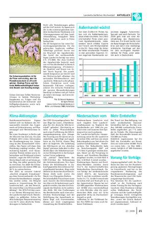 Landwirtschaftliches Wochenblatt AKTUELLES lichen Gewinne ließen Neuinves- titionen in beiden Wertschöp- fungsketten zu.