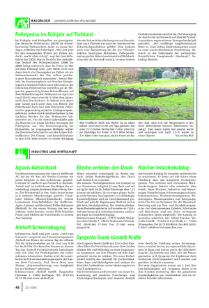 WALDBAUER Landwirtschaftliches Wochenblatt Im Frühjahr sind Holzpellets am günstigsten.