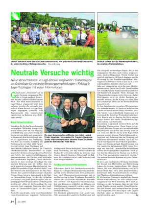 PFLANZE Landwirtschaftliches Wochenblatt G leich zwei „Premieren“ hat es am Dienstag vergangener Wo- che in Lippe gegeben.