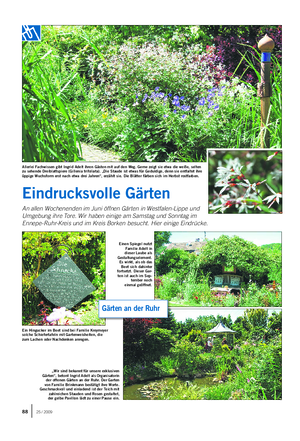 GARTEN Landwirtschaftliches Wochenblatt Eindrucksvolle Gärten An allen Wochenenden im Juni öffnen Gärten in Westfalen-Lippe und Umgebung ihre Tore.