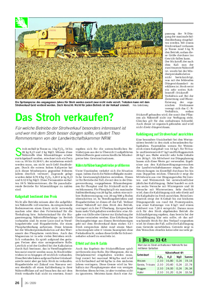 PFLANZE Landwirtschaftliches Wochenblatt S troh enthält je Tonne ca.
