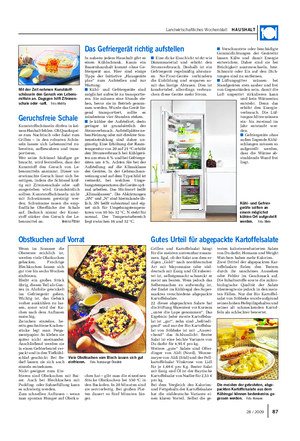 Landwirtschaftliches Wochenblatt HAUSHALT In nahezu jedem Haushalt gibt es einen Kühlschrank.