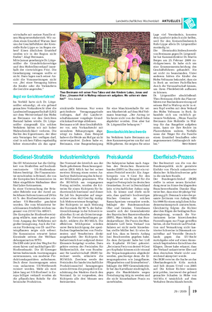 Landwirtschaftliches Wochenblatt AKTUELLES für eine Maschinenhalle für sei- nen Mastbetrieb auf dem Hof Velt- mann beantragt.