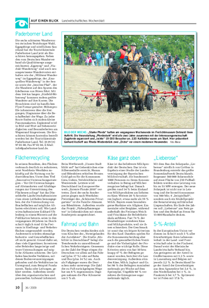 AUF EINEN BLICK Landwirtschaftliches Wochenblatt BILD DER WOCHE: „Starke Pferde“ hatten am vergangenen Wochenende im Freilichtmuseum Detmold ihren Auftritt.