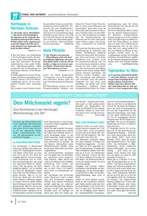 FRAGE UND ANTWORT Landwirtschaftliches Wochenblatt Ja, damit Milch Wert behält Die Milchbauern in Deutschland sind sauer darüber, dass ihnen nie- mand hilft.