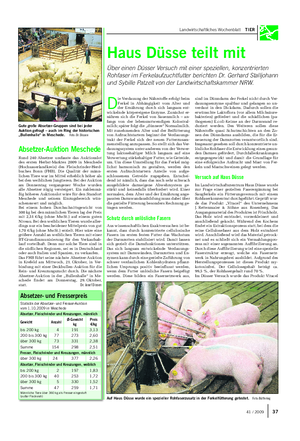 Landwirtschaftliches Wochenblatt TIER Haus Düsse teilt mit Über einen Düsser Versuch mit einer speziellen, konzentrierten Rohfaser im Ferkelaufzuchtfutter berichten Dr.