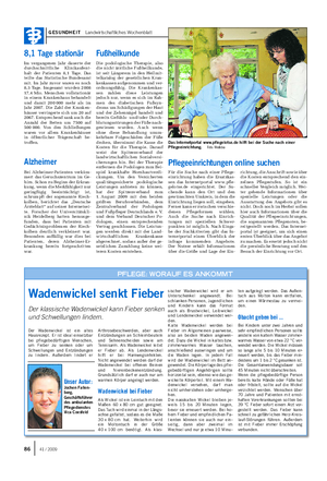 GESUNDHEIT Landwirtschaftliches Wochenblatt Der Wadenwickel ist ein altes Hausrezept.