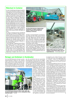 PFLANZE Landwirtschaftliches Wochenblatt Die Firma BMS Regenerative Energien aus dem niedersächsischen Alfeld hat den „Substrat Cutter“ entwickelt, der Rüben von Steinen und Erde befreien und sie zudem zerkleinern soll.