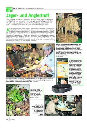 NATUR UND JAGD Landwirtschaftliches Wochenblatt A m vergangenen Sonntag endete die Mes- se „Jagd & Hund“ in Dortmund.