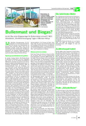 Landwirtschaftliches Wochenblatt TIER Bullenmast und Biogas?