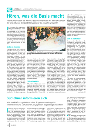 AKTUELLES Landwirtschaftliches Wochenblatt I nformativ, fair und überwiegend sachlich.