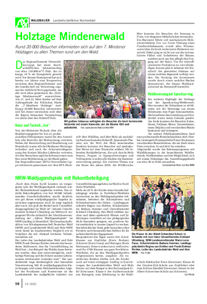 WALDBAUER Landwirtschaftliches Wochenblatt Holztage Mindenerwald Rund 20 000 Besucher informierten sich auf den 7.