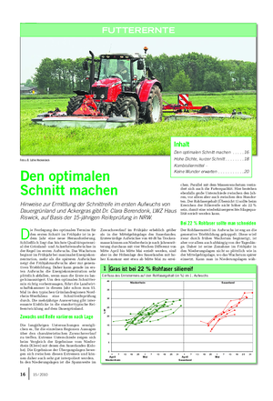 FUTTERERNTE Landwirtschaftliches Wochenblatt Fotos: B.