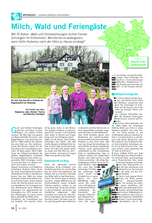 AKTUELLES Landwirtschaftliches Wochenblatt G abi und Norbert Schnütgen arbeiten und leben in einer Region, wo andere Urlaub machen.