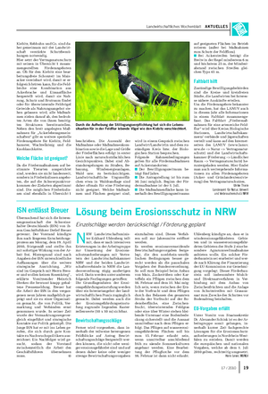 Landwirtschaftliches Wochenblatt AKTUELLES Kiebitz, Rebhuhn und Co.