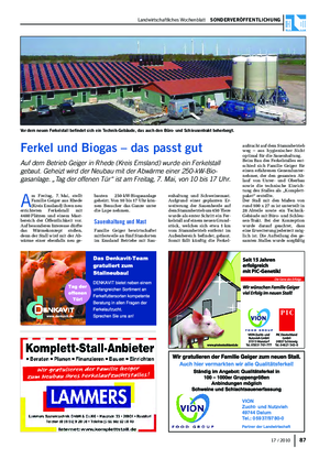 Landwirtschaftliches Wochenblatt  Sonderveröffentlichung 8717 / 2010 A m Freitag, 7.