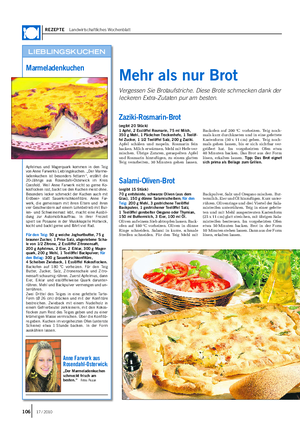 REZEPTE Landwirtschaftliches Wochenblatt Apfelmus und Magerquark kommen in den Teig von Anne Farwerks Lieblingskuchen.