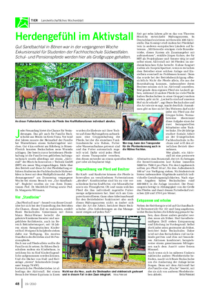 TIER Landwirtschaftliches Wochenblatt J eder Neuanfang bietet die Chance für Verän- derungen.