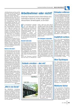Landwirtschaftliches Wochenblatt GELD UND RECHT „Die Hunde koten ins Gras und die Schwaden.