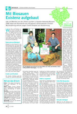 AKTUELLES Landwirtschaftliches Wochenblatt Steinfurt Mit Biosauen Existenz aufgebaut Ulla und Manfred von den Driesch züchten in Hopsten-Halverde Biosauen.