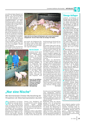 Landwirtschaftliches Wochenblatt AKTUELLES ner siebenwöchigen Säugezeit auf- gezogen.