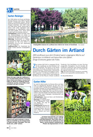 Durch Gärten im Artland 200 Landfrauen aus dem Emsland waren vergangene Woche auf Gartentour im Artland und besuchten drei Gärten.