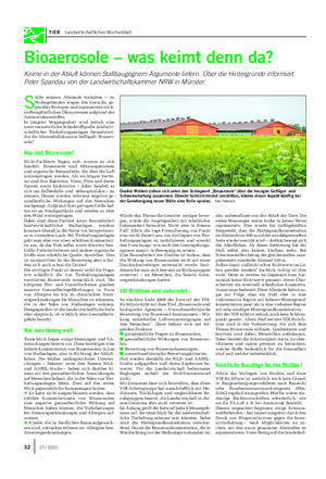 TIER Landwirtschaftliches Wochenblatt Bioaerosole – was keimt denn da?
