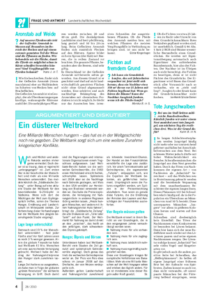 FRAGE UND ANTWORT Landwirtschaftliches Wochenblatt W elt- und Höchst- und ande- re Rekorde werden immer gerne vermeldet.