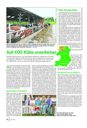 TIER Landwirtschaftliches Wochenblatt A nke Bornemann (14) steht mit dem Tränk- eimer vor der Kälberbox.