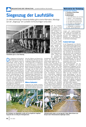 MEILENSTEINE DER TIERHALTUNG Landwirtschaftliches Wochenblatt Siegeszug der Laufställe Zur Milchviehhaltung in Boxenlaufställen gibt es keine Alternative.