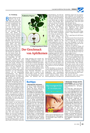 Landwirtschaftliches Wochenblatt ROMAN Buchtipps • Nahrungsmittel-Intoleranzen – von Doris Fritzsche.