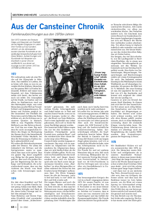 GESTERN UND HEUTE Landwirtschaftliches Wochenblatt Seit 1972 notierten die Eheleute Helga und Alexander von Elverfeldt die wichtigsten Ereignisse im Leben ihrer Familie auf Gut Canstein.