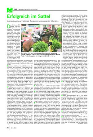 TIER Landwirtschaftliches Wochenblatt D as rheinland-pfäl- zische Hachen- burg war am ver- gangenen Wochenende Schauplatz eines Drei- Sterne-CSI.