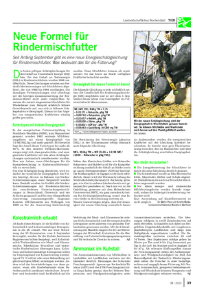 Landwirtschaftliches Wochenblatt TIER ist.