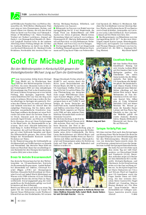 TIER Landwirtschaftliches Wochenblatt auf Wildkirsche Number One von Weltino-Dia- mond Boy (Z.