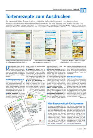 Landwirtschaftliches Wochenblatt FAMILIE D ie beliebteste Rubrik auf un- serer Internetseite www.