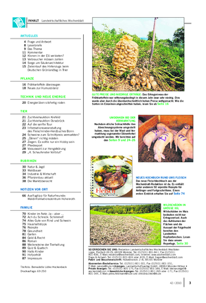 INHALT Landwirtschaftliches Wochenblatt WILDSCHÄDEN IN GRÖSSE XXL Wildschäden im Mais bedeuten nicht nur Ertragsverlust.