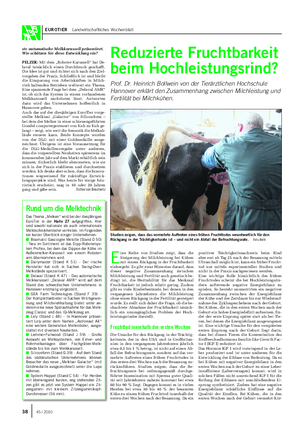 EUROTIER Landwirtschaftliches Wochenblatt ste automatische Melkkarussell präsentiert.