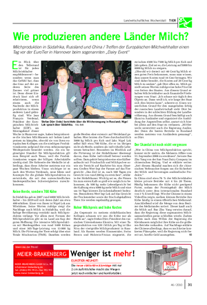 Landwirtschaftliches Wochenblatt TIER MEIER-BRAKENBERG GmbH & Co.